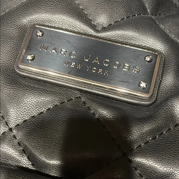 NWT Marc Jacobs Faux Leather Black Quilted Backpack - Picture 4 of 5